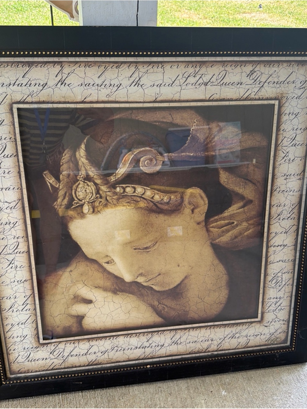 Sid Dickens Angel Wall Art in Sepia and Cream Serene Grace